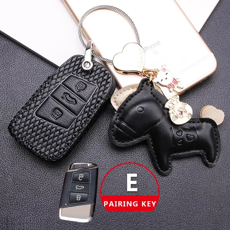 Кожаный брелок из воловьей кожи чехол для автомобиля Volkswagen CC POLO Golf jetta key packet чистый ручной работы женский брелок