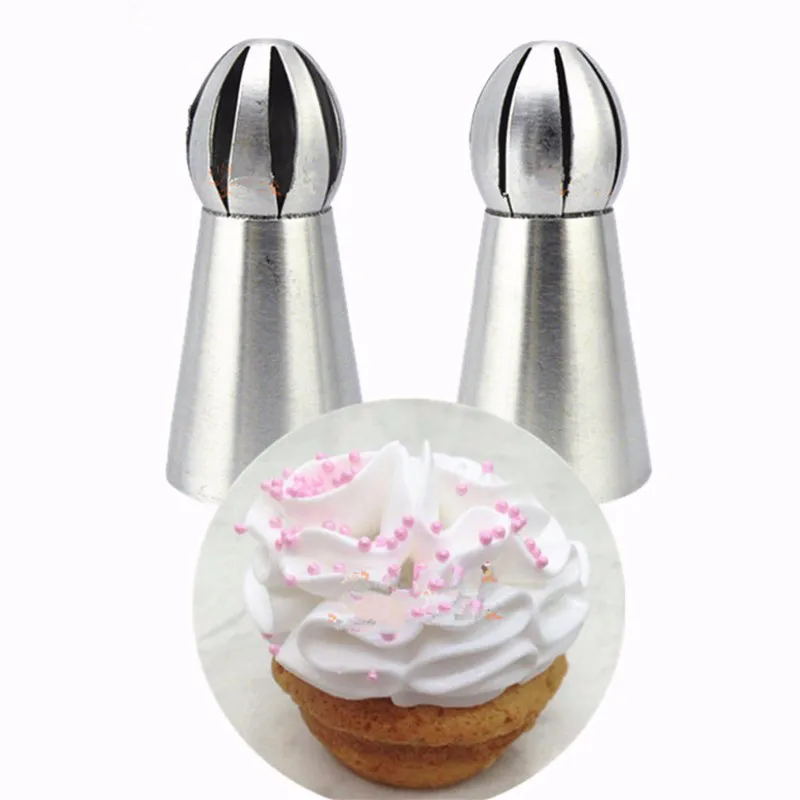 MJ131 Torch Russian 1 pcs 2 Design Tulip Nozzle Cake Stainless Steel
