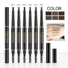 COSCELIA, Водостойкий карандаш для бровей, 6 цветов, стойкий карандаш для бровей, черный, коричневый, тени для бровей, макияж, набор для бровей