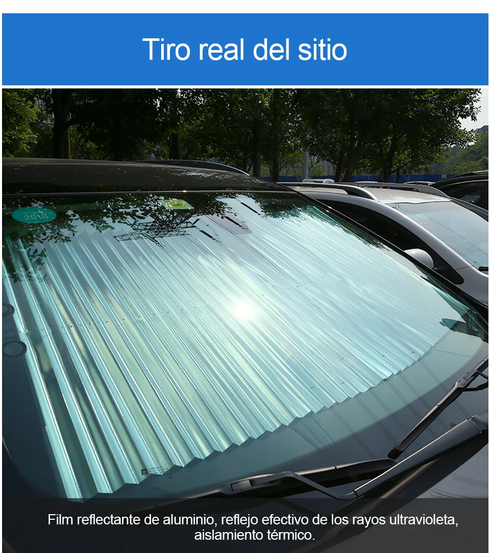 Parasol plegable para parabrisas de coche para mantener tu veh/ículo fresco dise/ño de bandera de Espa/ña Oarencol 55 x 27.6