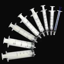 Yeni 5 adet 1 ml, 2.5 ml, 3 ml, 5 ml, 10 ml, 20 ml, 30 ml, 50ml ölçüm şırınga plastik şırınga şırınga yeniden kullanılabilir hidroponik besin ölçme