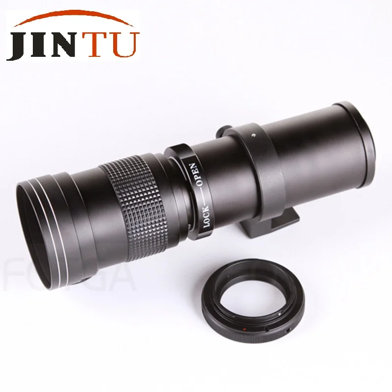 JINTU 420-1600 мм f/8,3 HD телеобъектив с зумом+ 2X телеконвертер объектив для Canon 750D 650D 550D 800D 60D 80D 90D 450D 1300D