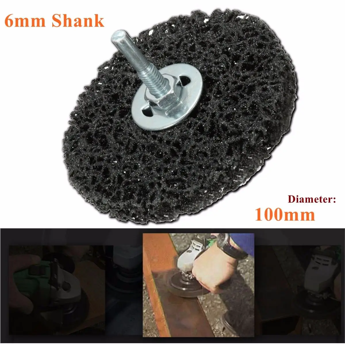 

1pcs 110mm Rust Paint Remover Abrasive Poly Disc Wheel For 4.5 Inch Angle Grinder