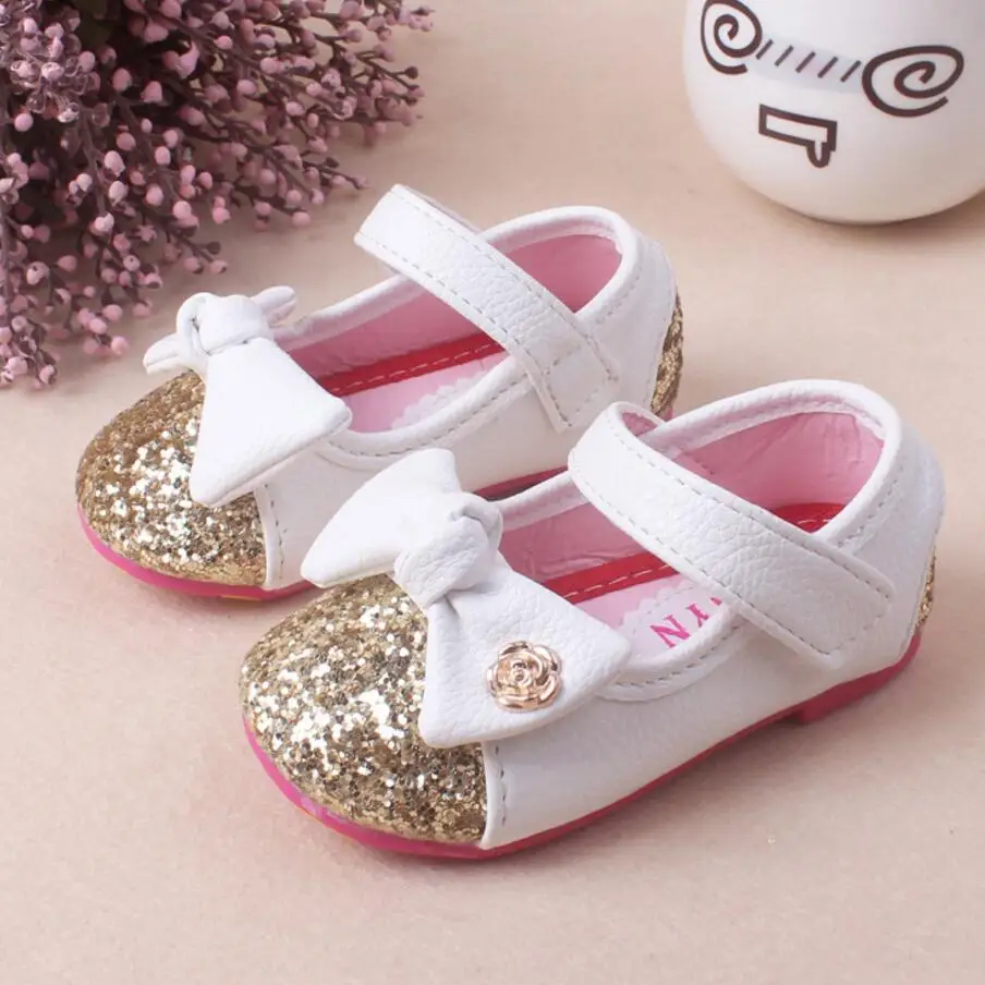 

Children's dance princess shoes infant toddler bow girls shoes spring and autumn soft bottom small shoes