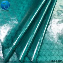 LIULANZHI зеленая парча ткань Африканский Базен riche getzner нигерийский Батик 5 ярдов/партия онлайн ML6B98