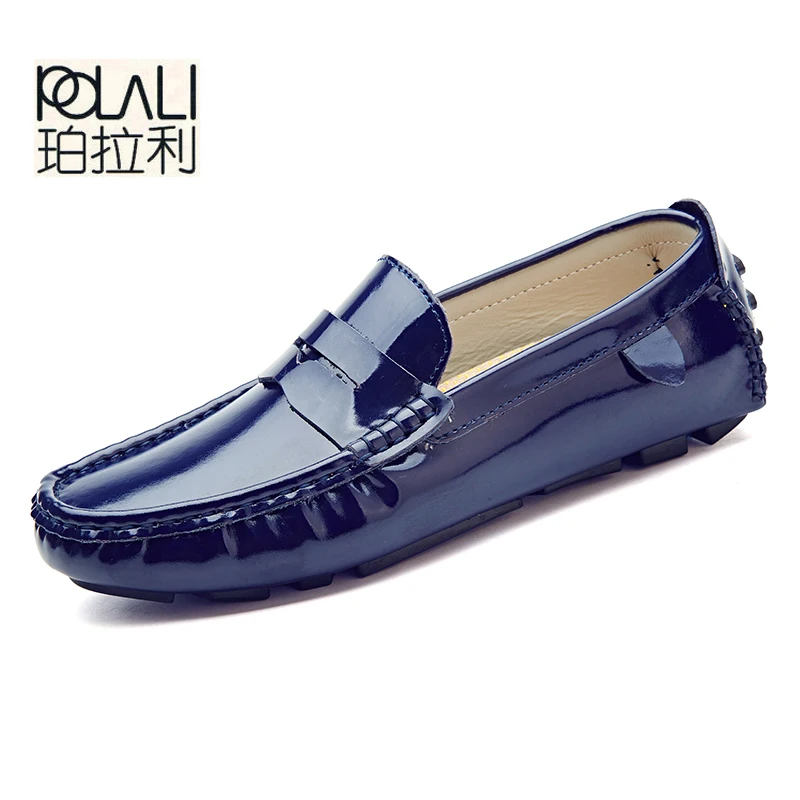 patent leather driving moccasins