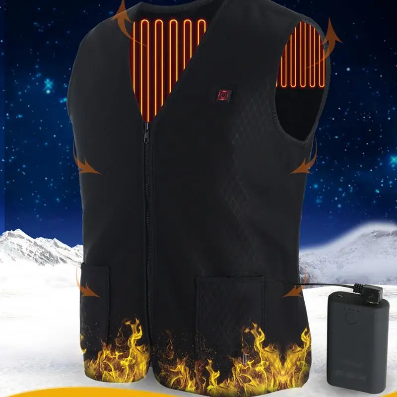 

Hot Men Women Infrared Heating Vest Winter Outdoor Jacket Electric Thermal Waistcoat Clothing For Sports Hiking Climbing
