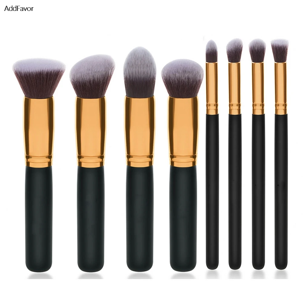 

AddFavor Makeup Synthetic Brushes Foundation Powder Eye Shadow Eye Liner Blending Brushes Silver Gold Face Beauty Cosmetic Brush