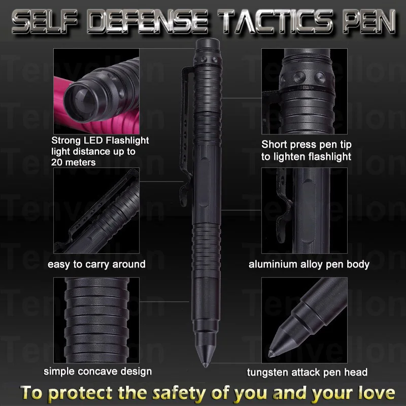 Strumento di Protezione Auto Sicurezza Personale Cura Stick Strumento self defense protezione Wi