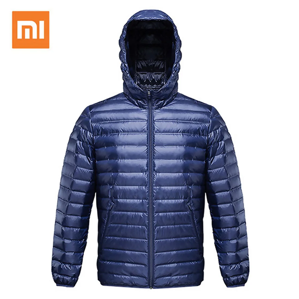 

2019 New Men Ultralight Down Coat Winter Jacket Leisure Down Jacket Long Sleeve Warm Light Weight Hooded Coat From Xiaomi Youpin