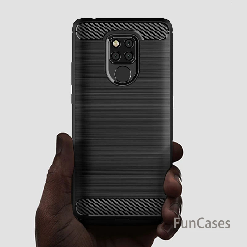 Чехол для huawei mate 20 X мягкий силиконовый матовый карбоновый чехол Pro Lite Прочный