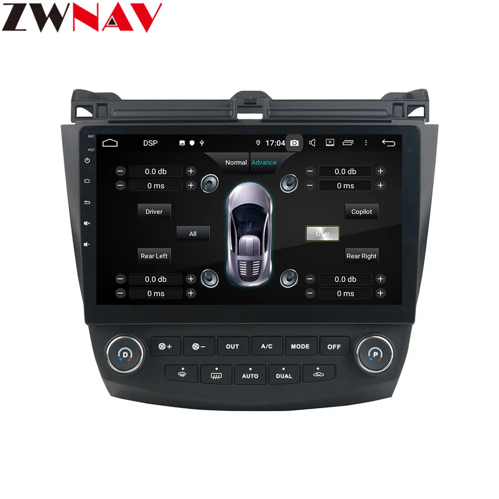 Clearance 10.1" Android 9 4+64G DSP Car DVD Player GPS navigation For HONDA ACCORD 7 2003-2007 head unit multimedia player tape recorder 2