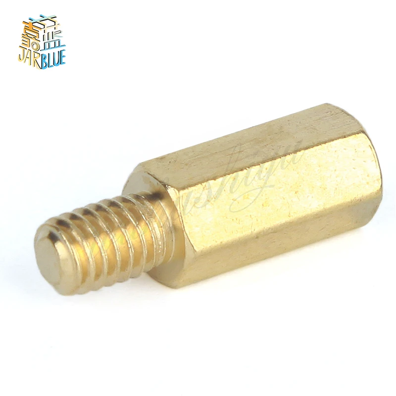 30Pcs M4*L+6mm Hex Nut Spacing Screw Brass Threaded Pillar PCB Computer PC Motherboard Standoff