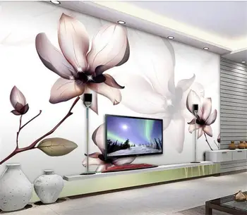 

Custom 3D Photo Wallpaper Mural Living Room Sofa TV Backdrop Wallpaper Simple Dreamlike Flower 3D Picture Wallpaper Home Decor