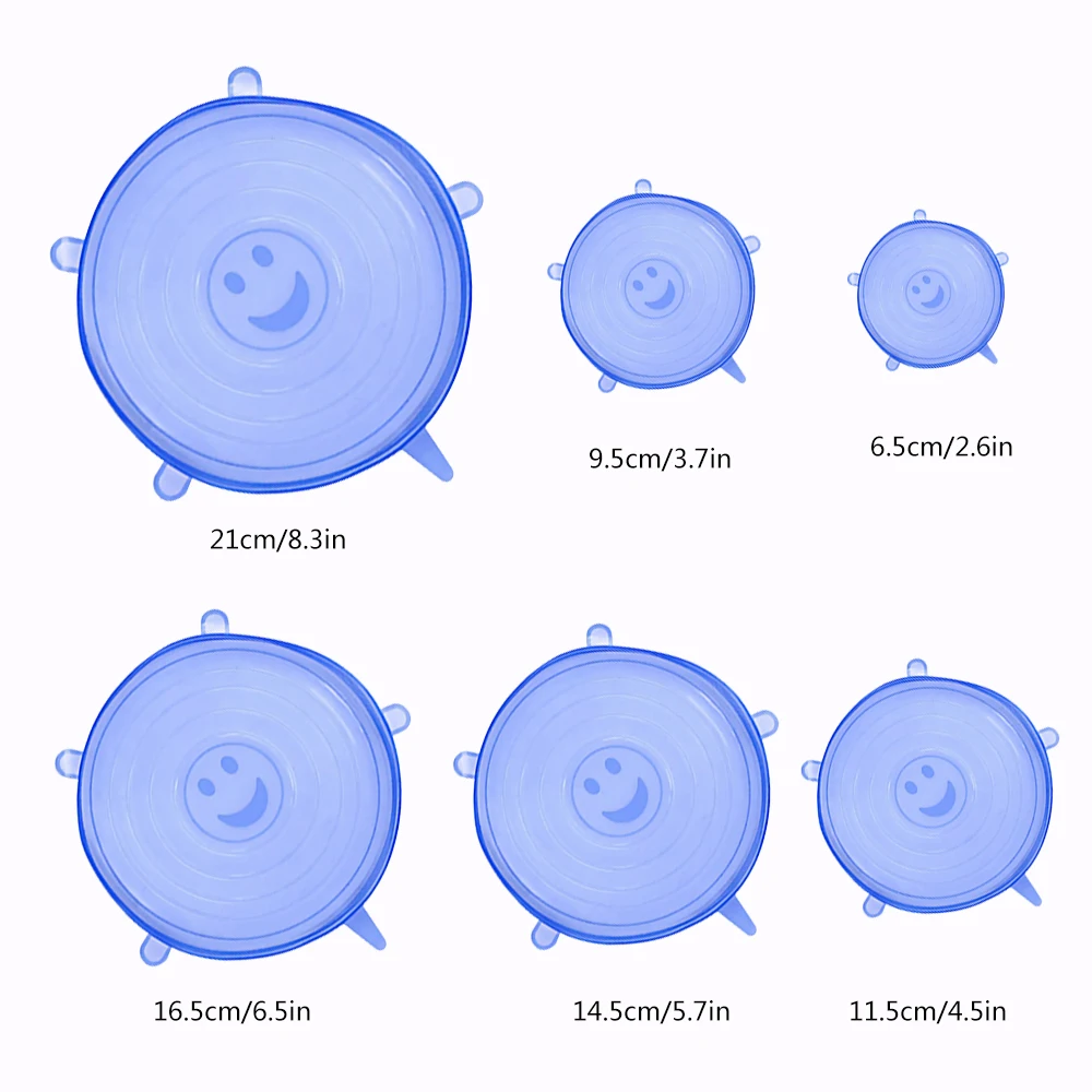 6 шт/3 шт Силиконовые эластичные крышки расширяемые универсальные крышки обертывания чаши многоразовые крышки сковороды кухонные аксессуары для хранения коробка