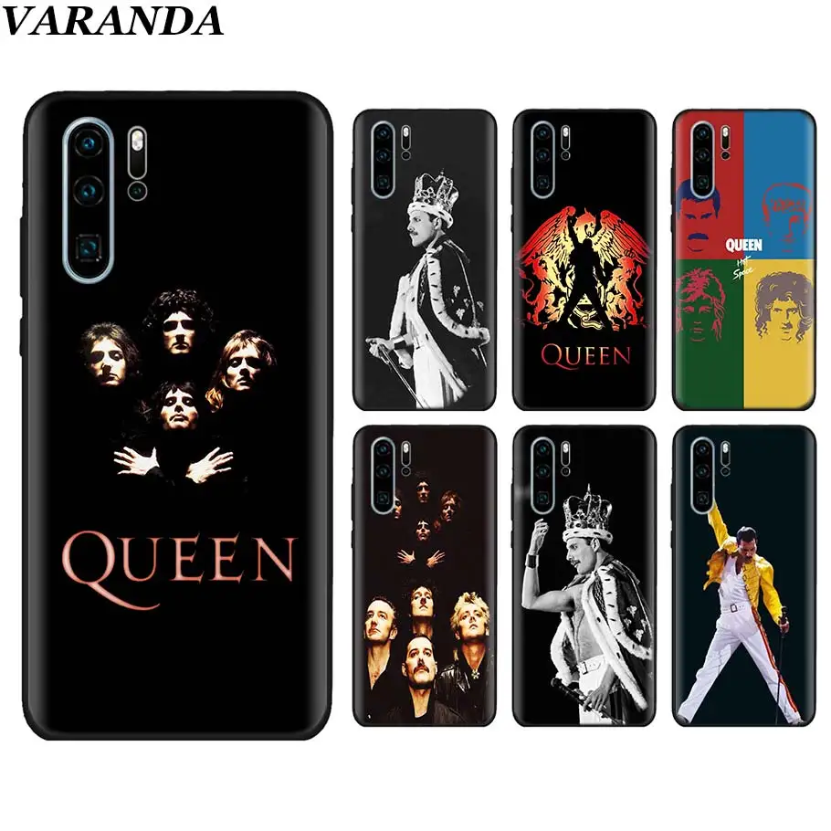 

Freddie Mercury Wembley Queen Black Soft Cases for Huawei P30 P30 Pro P10 P20 Lite P Smart View 20 Soft Silicone cover coque