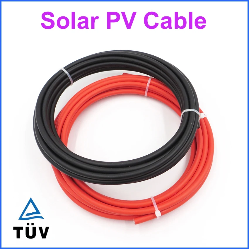Кабель для подключения солнечной панели 10 м 30 футов x 10AWG 12AWG 14AWG 2 5 мм2 4 6 ПВХ