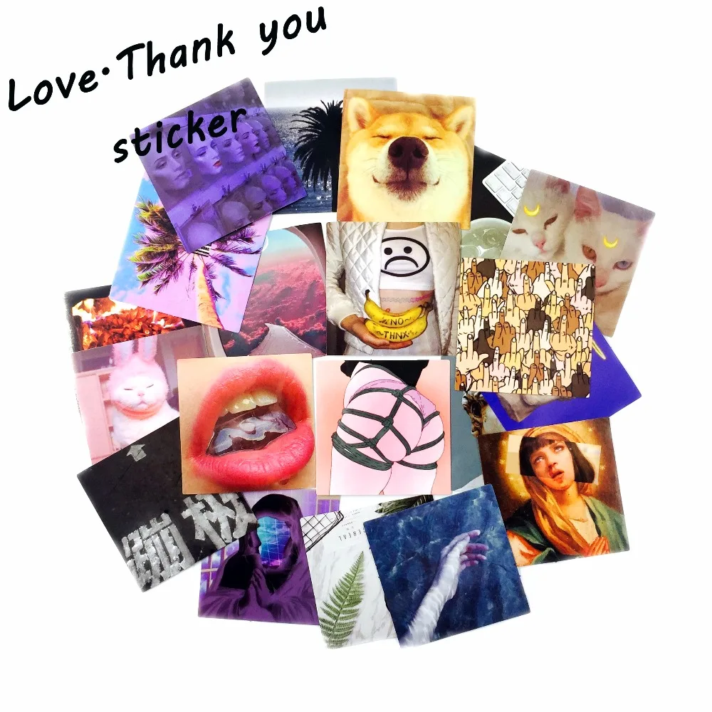 20PCS Instagram Fashion Cool Stickers For Skateboard Laptop Luggage Fridge Home Decoration Waterproof Creative Toy Sticker