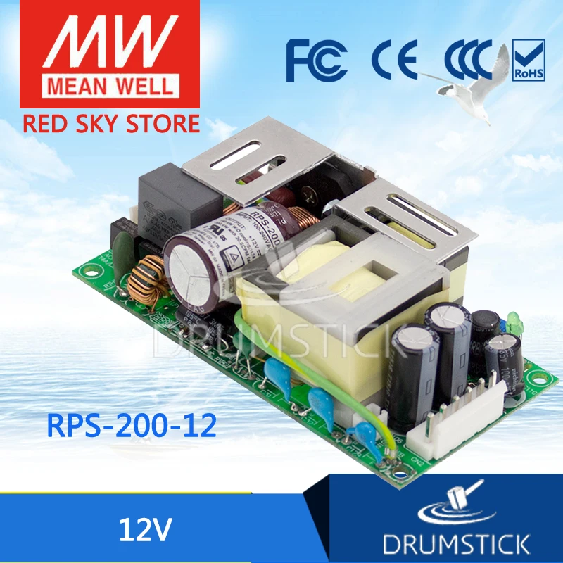 

MEAN WELL RPS-200-12 12V 16.7A meanwell RPS-200 12V 200.4W Single Output Green Medical Type
