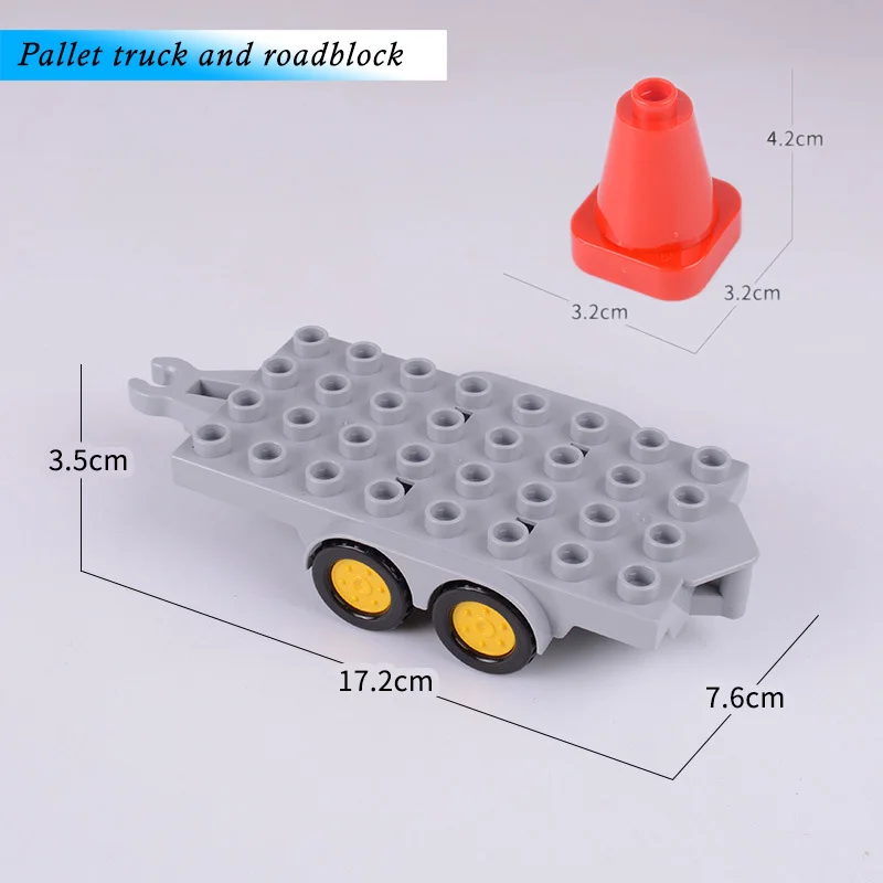 Детские Большие кирпичные строительные блоки, набор игрушечной мебели, фруктовый набор, набор для пожаротушения и т. Д. Различные большие строительные блоки игрушки аксессуары - Цвет: Pallet truck set