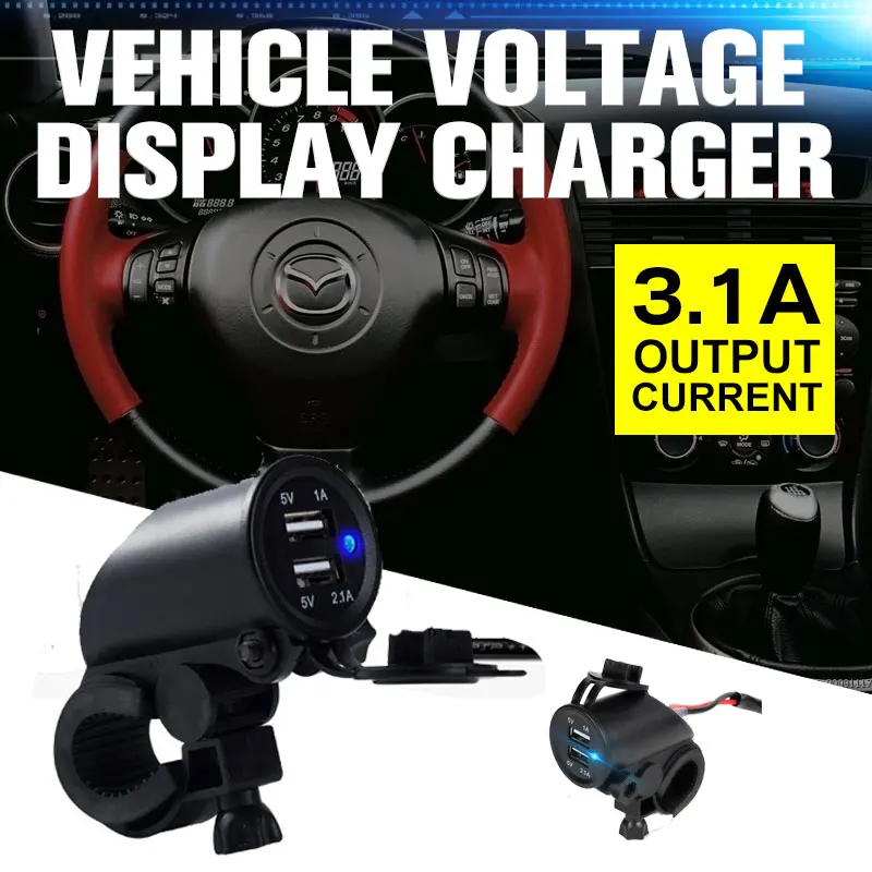 2-Newest-Refit-Dual-USB-Socket-Waterproof-Car-Cars-Charger-Module-5V-4-2A-Quick-Charge-Micro