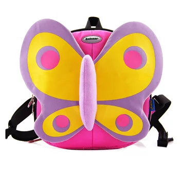 

High Quality Children 3D Cute Animal Design Backpack Toddler Kid School Bags Kindergarten Cartoon Comfortable Butterfly Bag