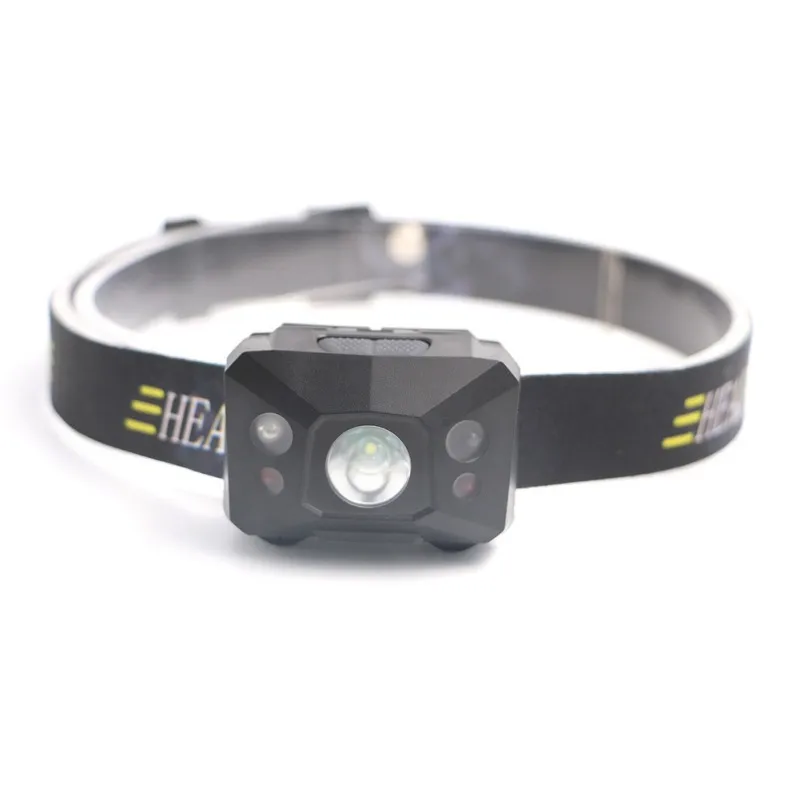 Hands free LED Headlamp USB Rechargeable Headlight Waterproof Head Torch Hard Light Body Motion
