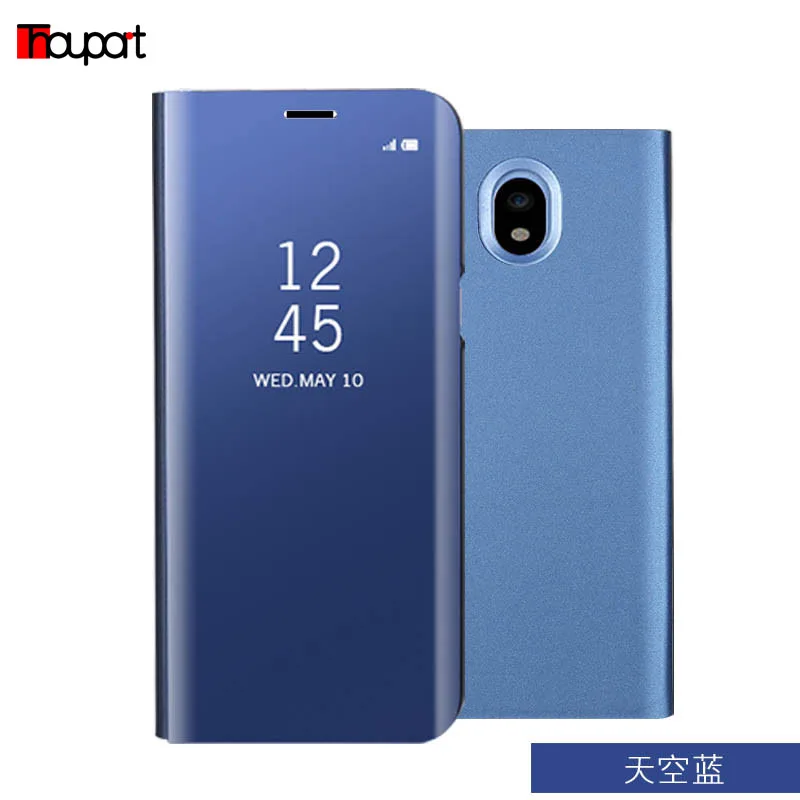 

Mirror Case For Samsung Galaxy J3 2018 J7 2017 J4 Plus J4 Core Flip Book Cover Plastic + Leather Cases For Galaxy J4 Prime 2018