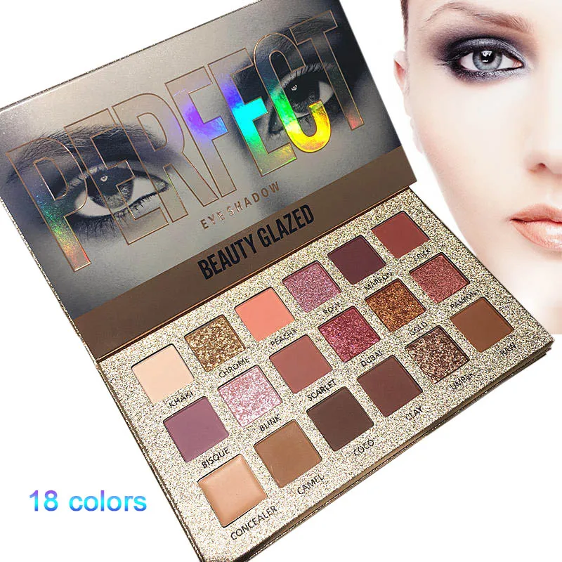 

Eye Shadow Palette Beauty Creations 18 Colors Eyeshadow Pigment Powder Fashion Women Eyes Makeup Powder Plate
