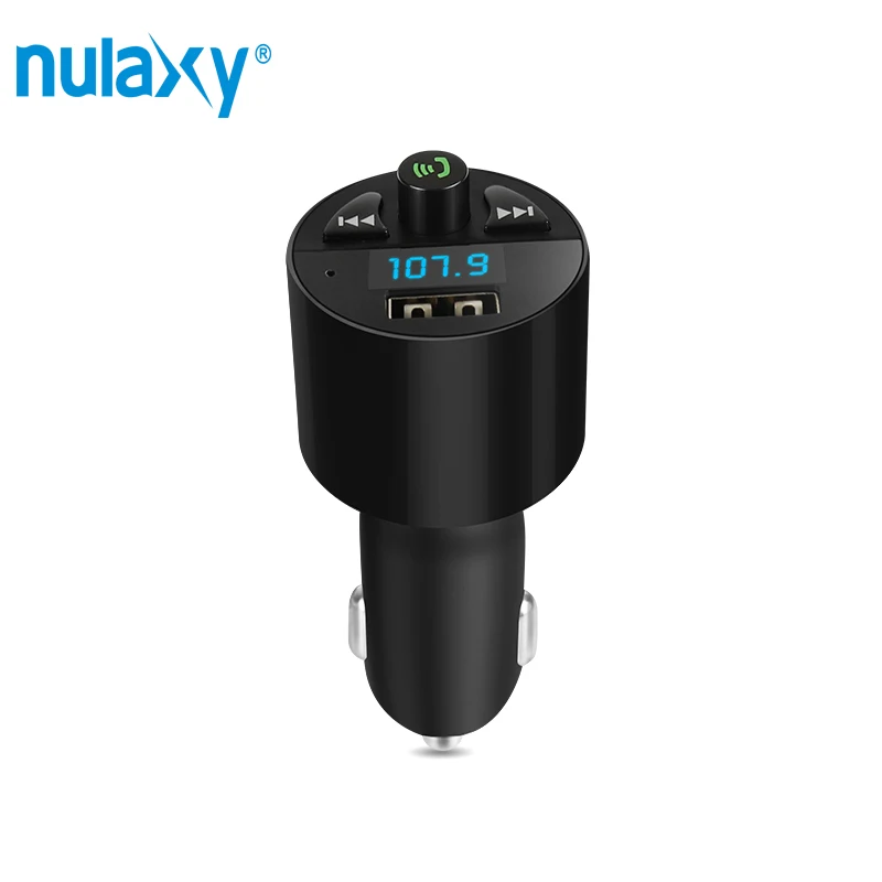 

Nulaxy FM Transmitter Bluetooth Car Kit FM Modulator Car MP3 Player Handsfree Bluetooth Support TF Card USB Disk Car USB Charger
