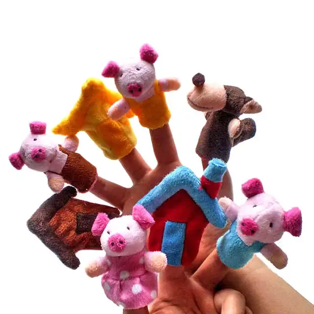5/8pcs Telling Sack Bag Finger Puppets Nursery Rhyme Fairy Tale Aussie Animals Toys Children Gift Present M09 2