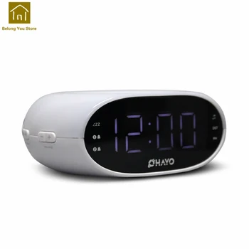 

220V Digital Fm Radio Clock Luminous Electronic Table Vibrating Alarm Clock Bedside LED Display Wekkerradio Desk Clock WKJ012