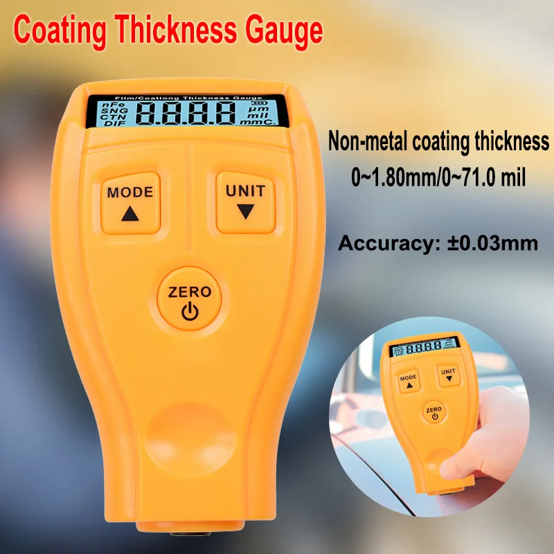 English Manual Coating Painting Thickness Gauge Ultrasonic Lacquer