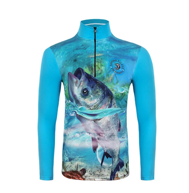 

new Spring and autumn new outdoor LULI2 fishing clothing printing windproof anti-UV quick-drying fishing sunscreen clothing