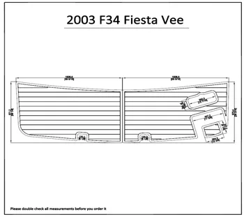 

2003 Rinker F34 Fiesta Vee Swim Platform Pad 6mm Boat EVA Teak Decking 1/4" 6mm