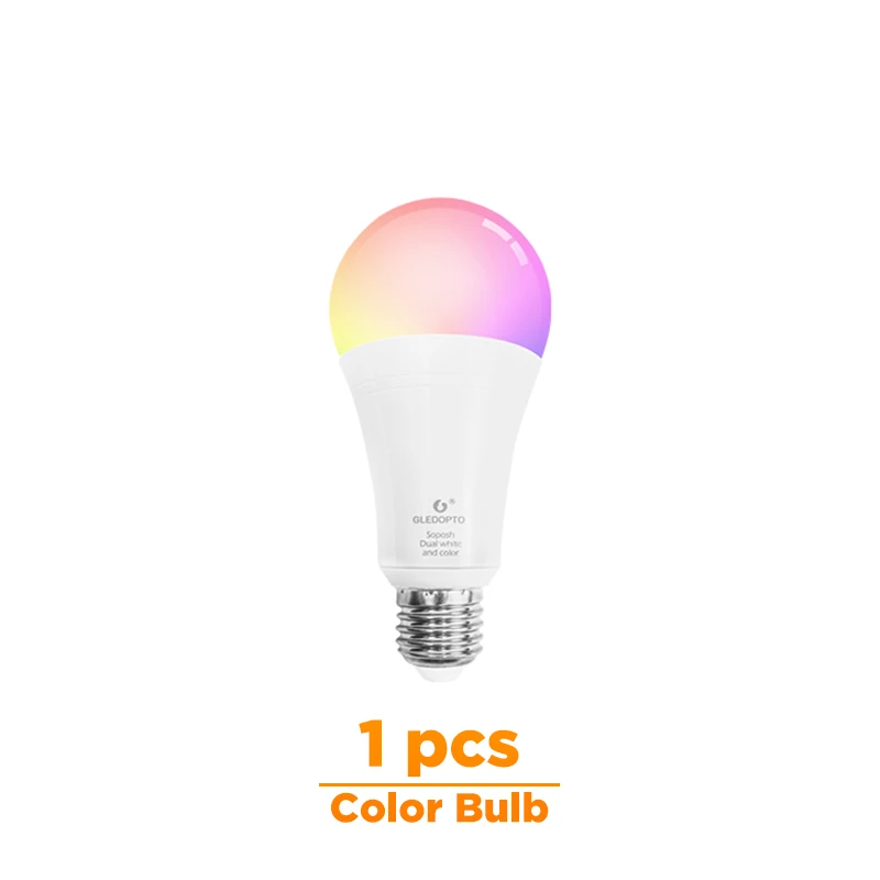 G светодиодный OPTO СВЕТОДИОДНЫЙ ZIGBEE 12 Вт RGB+ CCT светодиодный AC100-240V RGBCCT двойной белый умный светодиодный светильник с регулируемой яркостью - Испускаемый цвет: 1 pcs color bulb