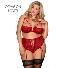 Комплект нижнего белья с подвязками размера плюс, половина чашки, женское нижнее белье, сексуальный комплект черного, винно-красного цветов, боди, сексуальный кружевной комплект нижнего белья RE80646