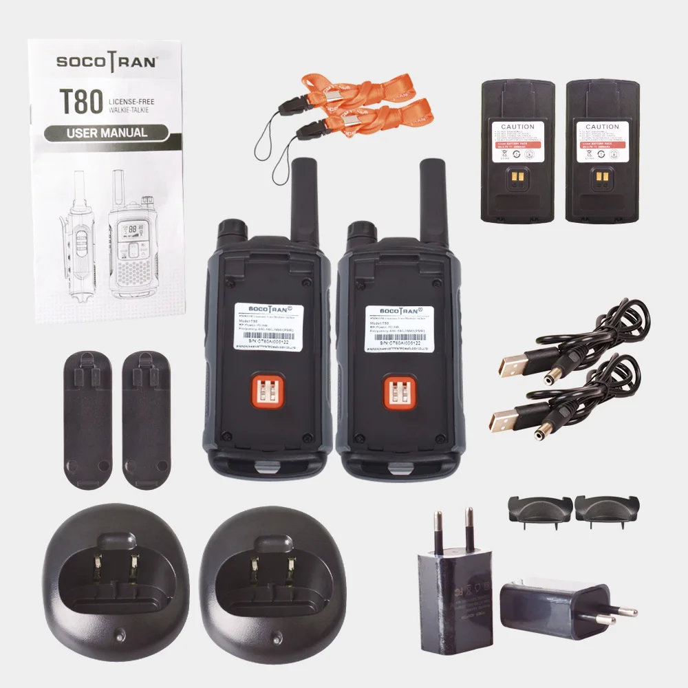 Перезаряжаемая walky talky рация на дальние расстояния T80 pmr с кодом конфиденциальности VOX PMR446 ham Радио Лицензия бесплатно двухстороннее радио