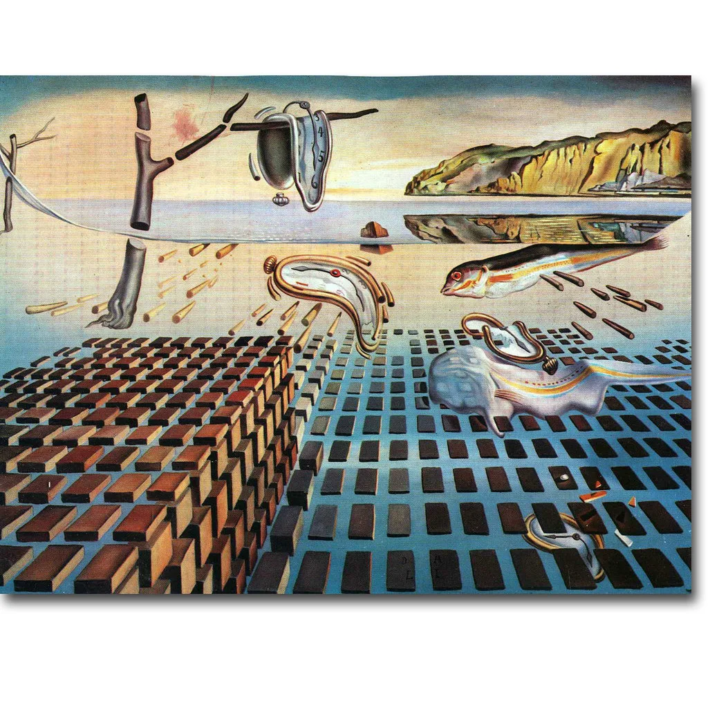 Сохраняющий память художественный шелковый постер Salvador Dali с принтом 13x18 24x32 дюйма