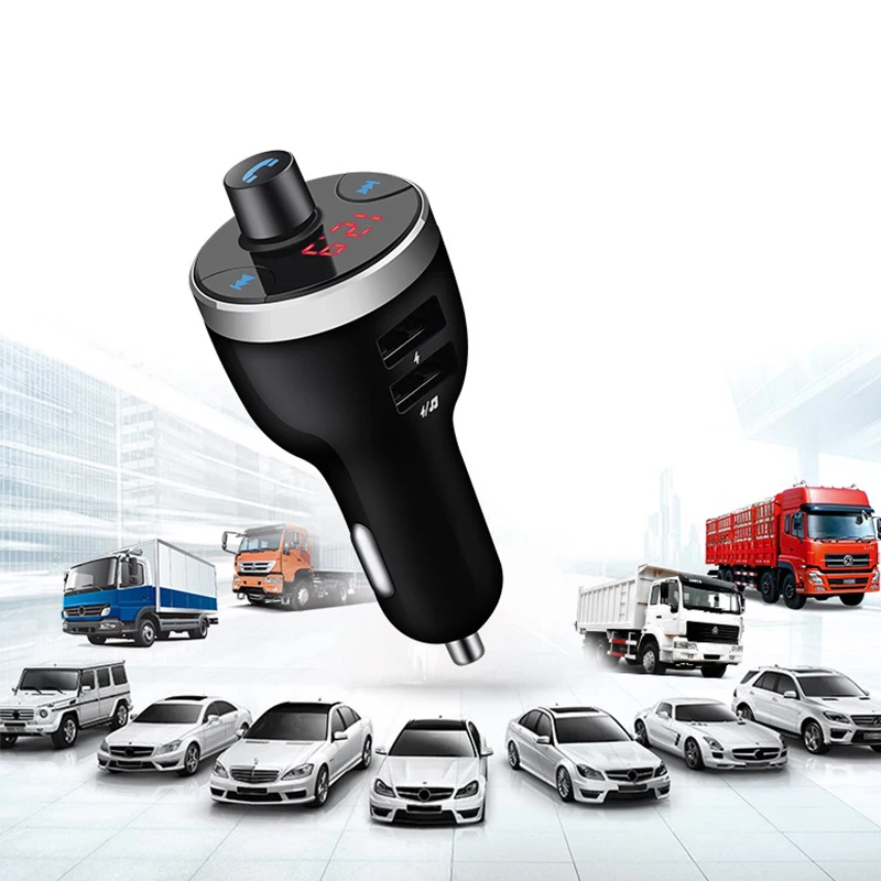 Bluetooth V4.2 автомобильный fm-передатчик беспроводной радио адаптер MP3-плеер плюс Usb зарядное устройство-Y10
