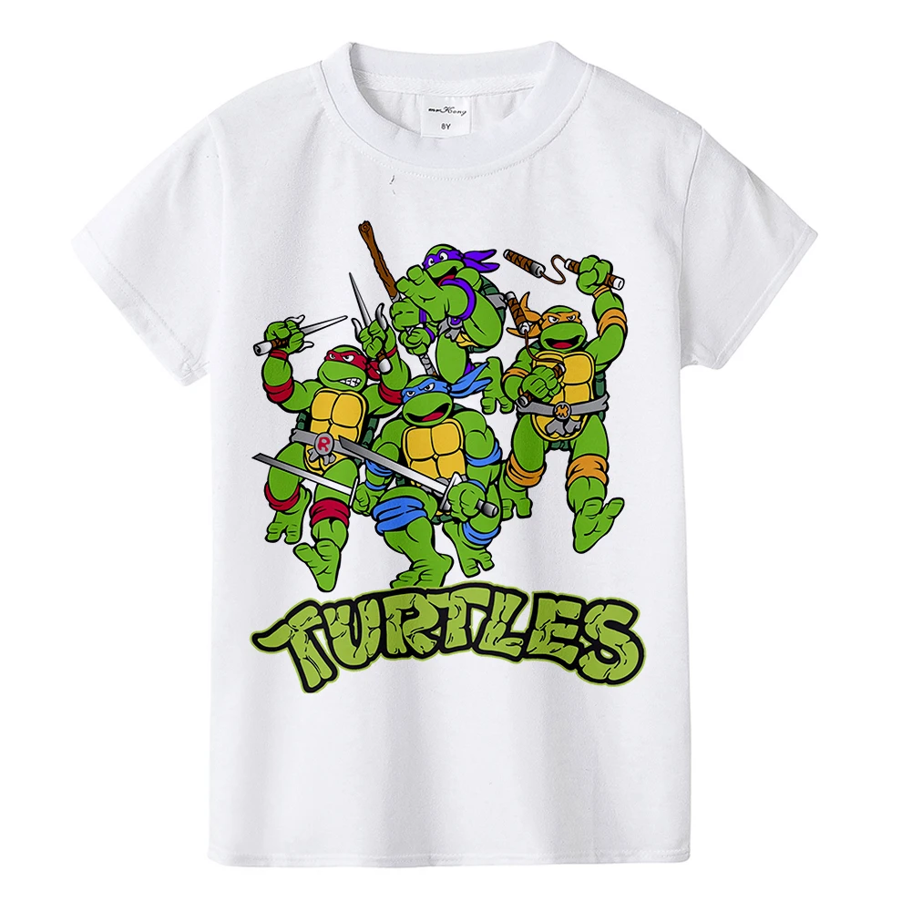Новая футболка с принтом черепахи из мультфильма для мальчиков детская одежда детская футболка для маленьких мальчиков от 3 до 9 лет