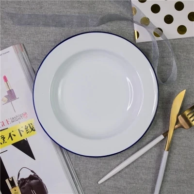 3 шт./компл.) белые эмалированные обеденные тарелки и тарелки наборы