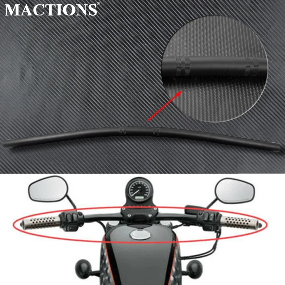 7/8" 22mm Universal Motorcycle Handlebar Drag Straight Style Handle Bar Black For Harley For