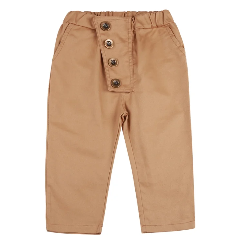 Детская одежда для мальчиков; спортивные штаны-шаровары; осенние детские штаны; От 2 до 7 лет повседневные штаны для мальчиков; одежда для детей; хлопковые длинные брюки для мальчиков - Цвет: Хаки