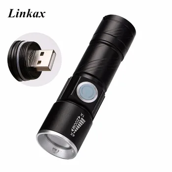 

USB LED Flashlight Handy Rechargeable LED Torch Light Hunting Mini USB LED Lanterna 3 Modes Zoomable Torch for Camping