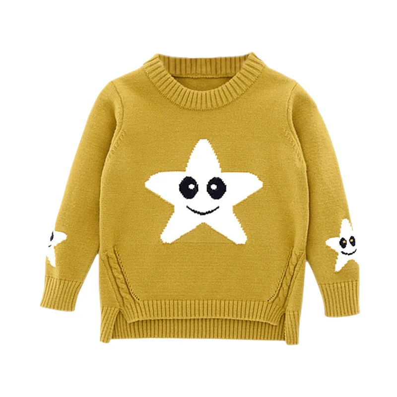 Вязаные свитера для детей от 2 до 6 лет осенне-зимние пуловеры, детская одежда повседневная одежда для мальчиков и девочек, свитер г. Для маленьких мальчиков