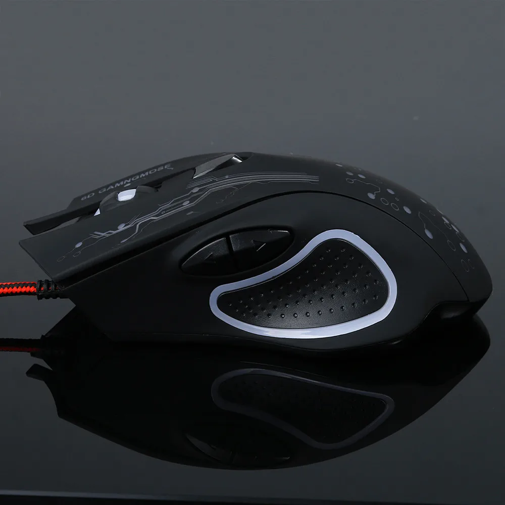 EPULA новая мышь USB Проводная 5500 точек/дюйм 6 кнопок оптическая игровая мышь светодиодный 6 подсветок для ПК ноутбука NY24