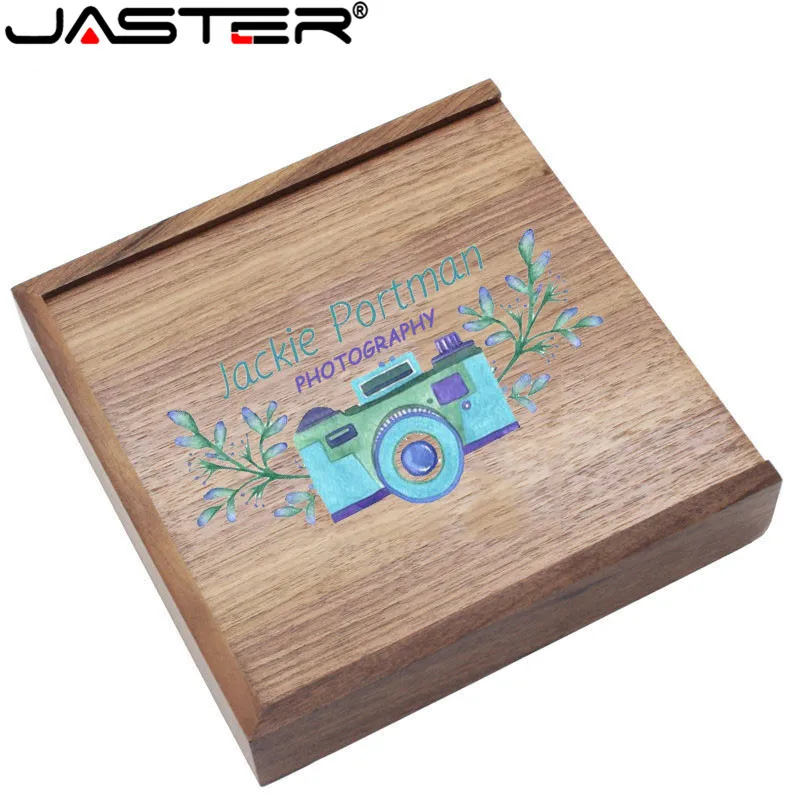 Деревянный фотоальбом JASTER большой овальный usb + коробка флэш накопитель 8 ГБ 16 32