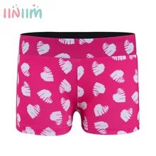 Iiniim/широкие эластичные шорты для танцев с поясом для девочек-подростков, шорты для танцев