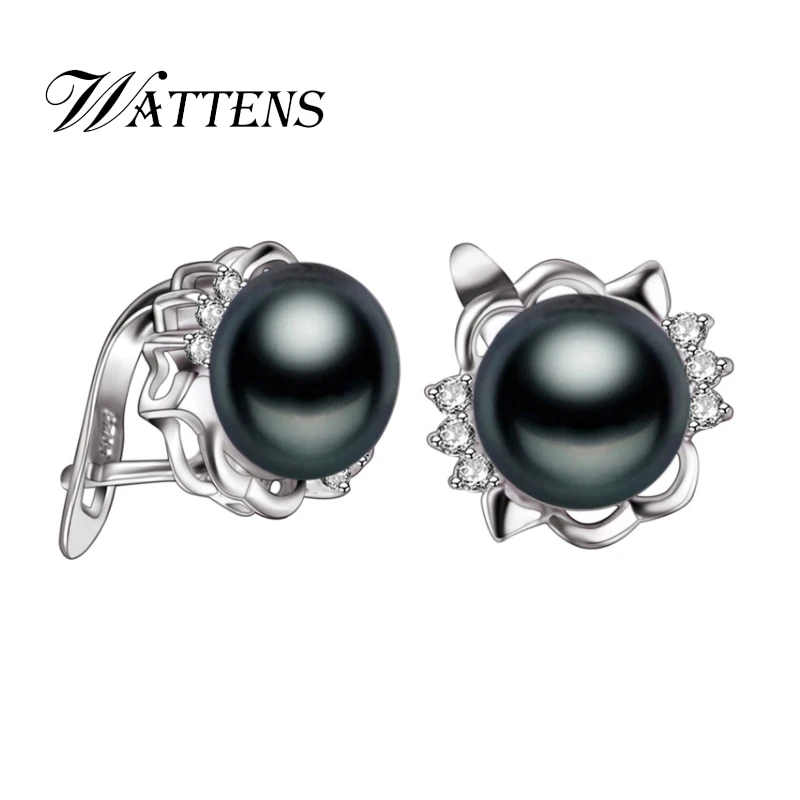 

WATTENS Genuine Natural Pearl earrings,Pearl Jewelry,stud earrings for women gift,earrings fashion jewelry,party earrings